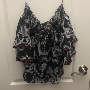 Loft off the shoulder paisley top